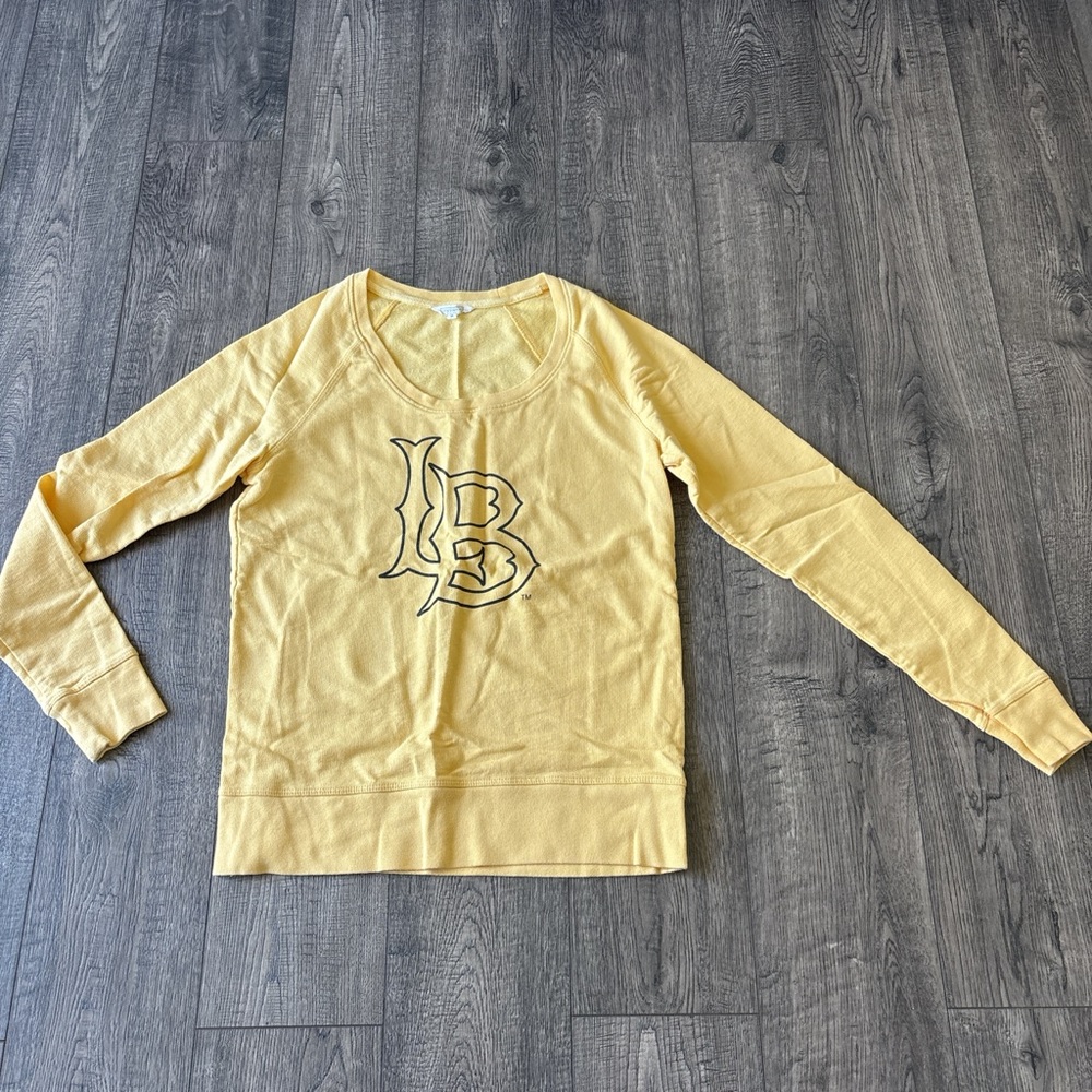 Yellow Long Beach State College Long Sleeve Sweatshirt